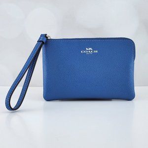 Coach Corner Wristlet in Cobalt Blue NWOT